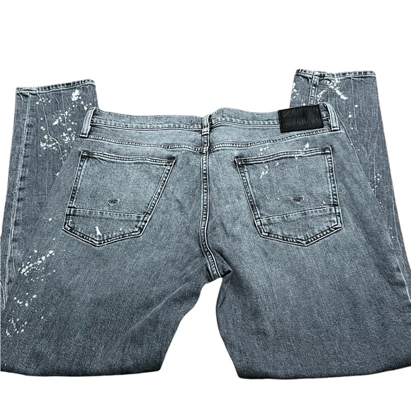 Hudson Zack Skinny Destroyed Paint Spatter Blue Jeans Size 36 - Picture 3 of 8